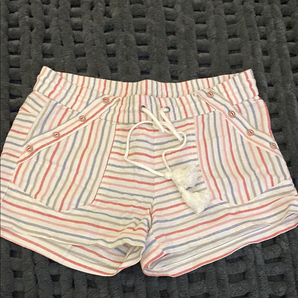 Jolt  Striped Shorts with Drawstring